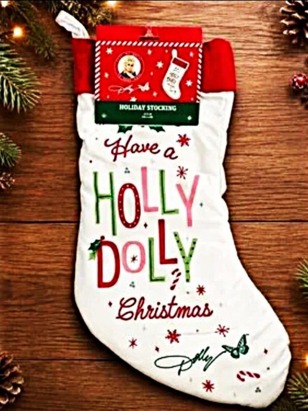 NWT Dolly Parton Holly Dolly Christmas Holiday Stocking